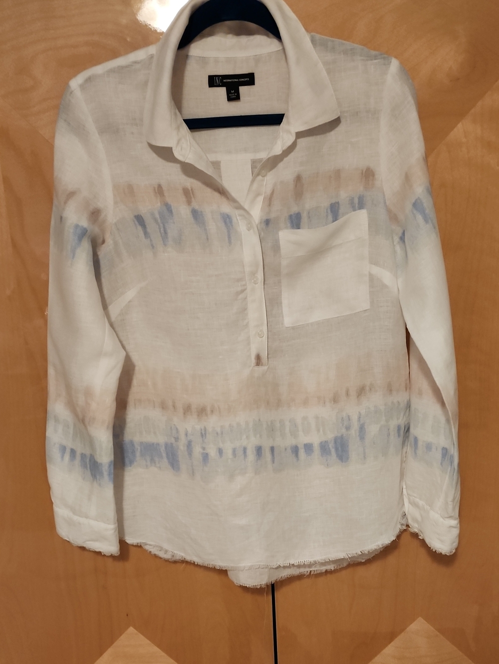 INC INTERNATIONAL CONCEPTS LINEN SHIRT SZ MEDIUM